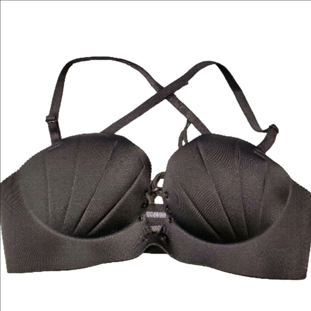 GATHER Plunge Shell Shape Push Up Bra Detachable Straps